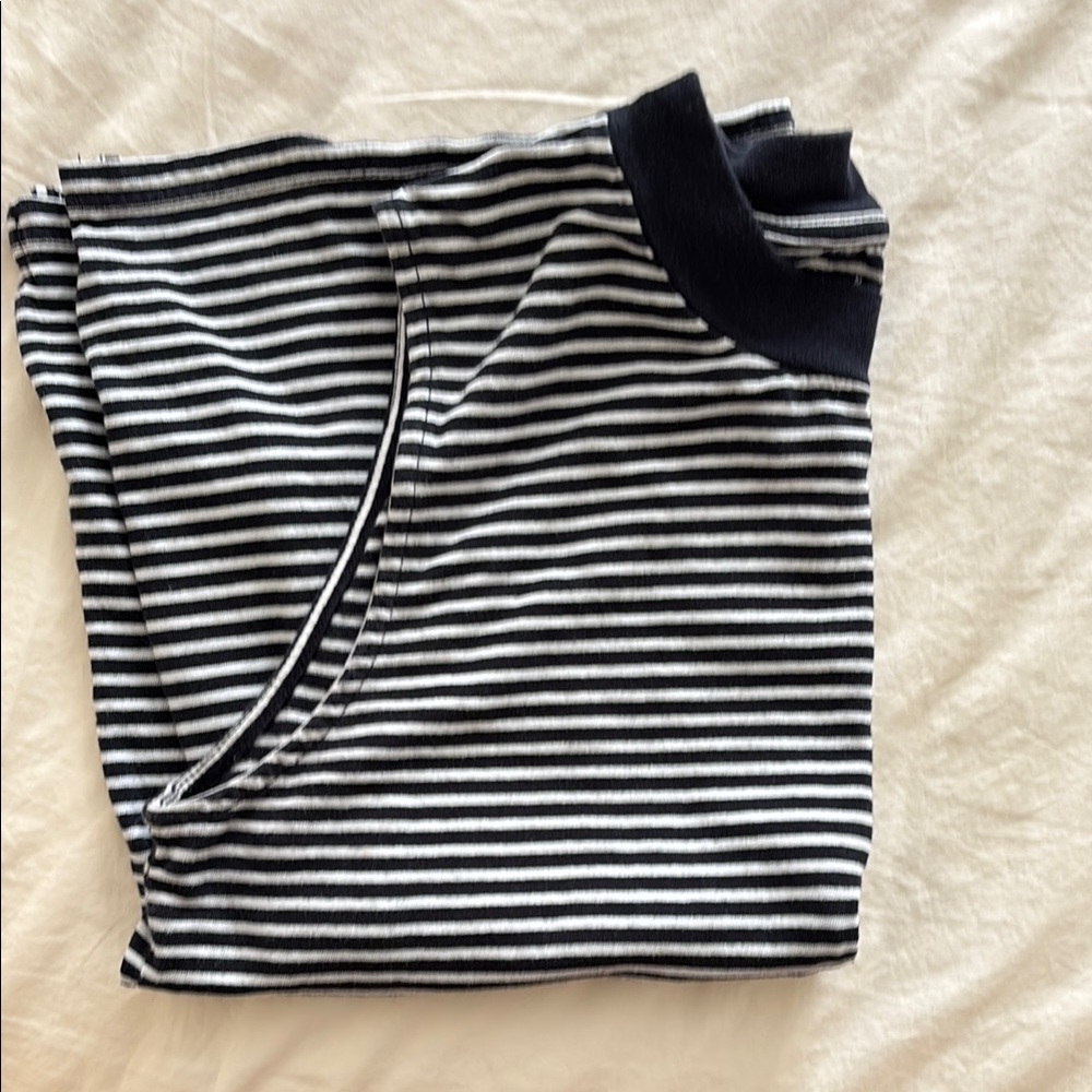 Everlane Black and White Striped Tank Top